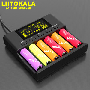 LiitoKala Chargeur de batterie à charge rapide à 6 emplacements pour batteries au lithium-ion rechargeables EU US UK Plug <span class=keywords><strong>Lii</strong></span> S6 Chargeur - Product Image 4