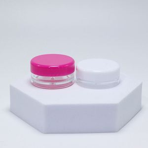 3g 5g Small Round <b>Clear</b> Cream Jar Plastic Pot Box Transparent Cosmetic Sample Container with Lids - Product Image 5