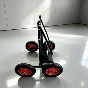 <span class=keywords><strong>Remorque</strong></span> de vélo tout-terrain en métal à quatre roues, capacité 1100 lb, pliable, chariot utilitaire robuste, camping en plein air, expédition - Product Image 4