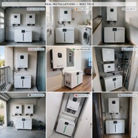 Système de batterie solaire LiFePO4 36 kWh 51,2 V 720 Ah avec bande LED lumineuse et onduleur 50 kW pour maison rurale, stock UE Allemagne Pologne