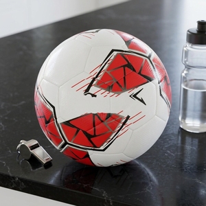 <b>White</b> Red Black Geometric Soccer Ball Durable Training Match <b>Football</b> for Youth Indoor Outdoor - Product Image 4