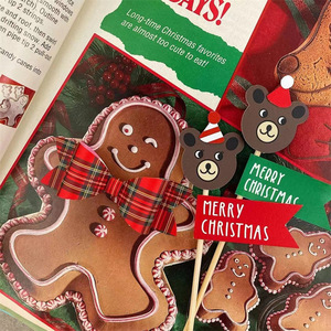 ของตกแต่งเค้กคริสต์มาสรูปหมีอะคริลิค น้ำผึ้งและรสหวาน ของตกแต่งเค้กสุขสันต์วันคริสต์มาส อุปกรณ์จัดงานปาร์ตี้วันหยุด - Product Image 5