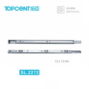 Tocpent 27mm Side Mount Ball Bearing <strong>Drawer</strong> <strong>Runners</strong> Telescopic Channel <strong>Plastic</strong> Furniture <strong>Drawer</strong> Slides - Product Image 1