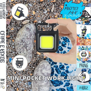 Mini Rechargeable Portable Pocket Cob <b>Work</b> <b>Light</b> Magnetic Inspection <b>Light</b> Opener Torch Keychain Lamp LED Camping Flashlight - Product Image 3