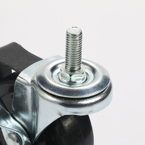 M10x25 Rubber Caster Swivel With Brake Lightweight Solid Wheel For Display Racks - Product Image 1