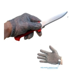 Guantes de Carnicero de Malla de Acero Inoxidable, Resistentes a Cortes, Certificación CE, Textura de Escamas de Pescado - Product Image 1