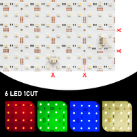 Rétroéclairage RGBW 48W SMD5050 LED, plaque LED 490*245mm pour comptoir, ultra-mince, flexible, découpable, dimmable avec CRI 80/90/95