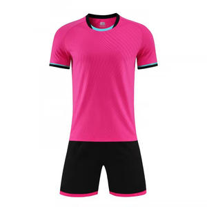 थोक सीमा पार विदेशी व्यापार पुरुषों के वयस्क प्रशिक्षण फुटबॉल सूट शॉर्ट आस्तीन टीम जैकेट ठोस पैटर्न - Product Image 3