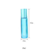 Flacons roll-on en verre dépoli de 10 ml (1/3 oz) rechargeables avec bille métallique, applicateurs de déodorant portables