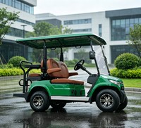 A817.2+2 2+2 Tata Letak Mobil Golf Listrik 4-Kursi, Tempat Duduk Terpisah Depan & Belakang, Kendaraan Antar-Jemput Kompak