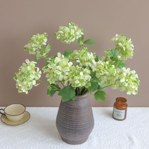 Fleur d'hortensia artificielle Greenway en soie rose et blanche, branche unique, décoration intérieure, ornement de mariage - Product Image 2