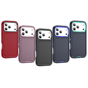 เคสสำหรับ <span class=keywords><strong>iPhone</strong></span> 17 <span class=keywords><strong>Pro</strong></span>, เคสกันกระแทกแบบสองชั้น TPU+PC 2 in 1 รุ่นใหม่ สำหรับ <span class=keywords><strong>iPhone</strong></span> 15 16e 17 <span class=keywords><strong>Pro</strong></span> <span class=keywords><strong>Max</strong></span> - Product Image 1