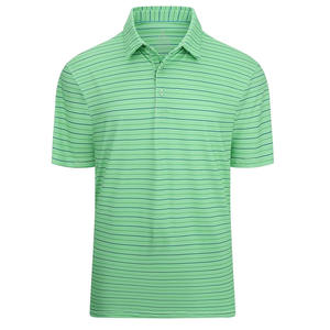 2024 nouveauté personnalisé couleurs unies boutons hommes portent à manches courtes rayure patron Polo t-shirt - Product Image 1