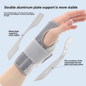 Soporte de Muñeca Ajustable para Adultos con Doble Férula de Aluminio y Correa de Compresión para Protección en Gimnasio, Deportes y Artes Marciales - Product Image 4