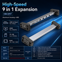 Hub USB C 9 en 1, 4K 60Hz HDMI, 10 Gbps USB 3.2 Gen2, RJ45 Gigabit Ethernet, 100W PD, station d'accueil Type C pour ordinateur portable MacBook