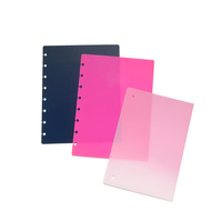 Carnet de planification budgétaire A5 en plastique PP givré, couverture rigide, reliure à disques, avec index et feuilles mobiles