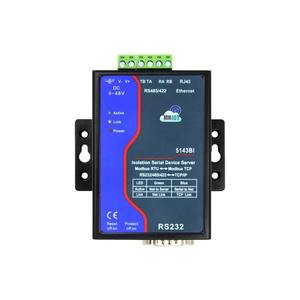 Serveur de port série isolé de qualité industrielle, connecteur Ethernet, prise en charge Modbus, produits de télécommunications MNIOT MN5143BI - Product Image 1