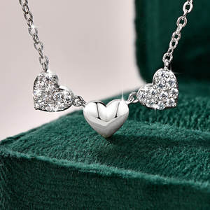 สร้อยคอโชคเกอร์รูปหัวใจเล็กน่ารักสไตล์เกาหลี ประดับเพชรโมอิสซาไนต์ 0.3 กะรัต VVS GRA ชุบทอง 14K บนทองเหลือง สำหรับสาวๆ - Product Image 4