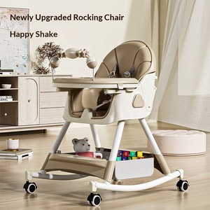 <span class=keywords><strong>Chaise</strong></span> haute multifonctionnelle en plastique pour bébé, convertible en cheval à bascule, hauteur réglable, tabouret de repas pour l'alimentation à partir de 6 mois - Product Image 4