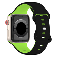 Bracelet de montre en silicone bicolore Upro Wholesale pour Apple Watch, impression personnalisée, étanche, durable, pour une utilisation sportive quotidienne