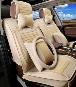 Coussins et housses de siège de voiture universels en lin pour toutes les saisons, vente en gros - Product Image 3