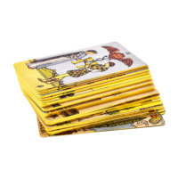 Jeu de cartes de tarot Oracle personnalisé avec impression d'usine, dorure à chaud, bords dorés de haute qualité et boîte magnétique