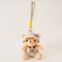 50 pièces, faible MOQ, prix usine, porte-clés ours en peluche avec dragonne, parfait comme breloque de sac, cadeau