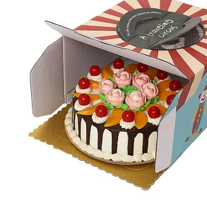 Kotak kemasan kue ulang tahun, kotak kemasan kue ulang tahun dengan jendela
