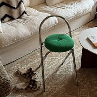 Chaise de salle à manger pliable moderne avec pieds chromés et revêtement en cuir/lin, design léger et portable pour la maison, le bar et la salle à manger