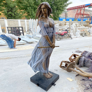 BLVE Modern sanat açık hava bahçe dekorasyonu büyük Metal bronz seksi çıplak kadın heykeli pirinç yalan güzellik kadın figürlü heykel - Product Image 3