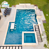 Piscine Modulaire Extérieure en Fibre de Verre Grande Taille 8M pour l'Été, Vente en Gros, Piscine de Nage Enterrée de Grande Dimension pour Jardin