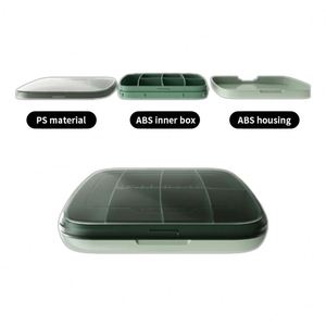 Portable <b>Mini</b> 7-Day Weekly Travel Medicine Organizer Plastic Pill Case <b>Storage</b> <b>Box</b> With Frosted Lid - Product Image 1