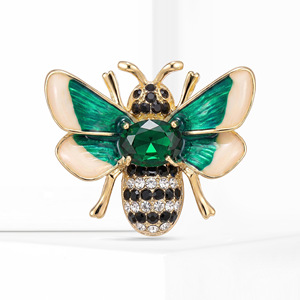 Broche vintage en forme d'abeille pour <span class=keywords><strong>homme</strong></span> et femme, petite broche en strass, insecte, pour accessoires vestimentaires de mariage, vente en gros - Product Image 5