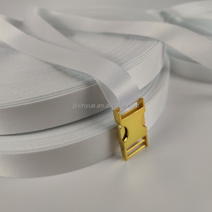 Prix d'usine, porte-badge personnalisé écologique en polyester blanc uni, impression par transfert thermique, crochet de lanière - Product Image 3