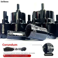 Foret diamanté en forme de dents de scie Soliboss pour marbre, en céramique, en forme de U, avec brasage sous vide, longueur de tige 9,5 mm