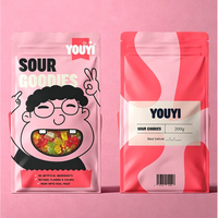 Sachets Doypack Personnalisés Transparents avec Fenêtre, en PET/PE, 250g/500g/1kg, Emballage Alimentaire Anti-Humidité pour Bonbons