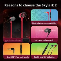 Casque de jeu filaire Cloud Earbuds II noir avec carte son pour PC, casque e-sport pour jeux