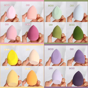 4 pièces éponge de maquillage rose écologique de marque privée ensemble d'éponges à poudre sans latex ensemble d'éponges de maquillage de fond de teint doux - Product Image 6