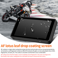 Nouveau DVR Moto 5 pouces Écran Tactile IP65+IP67 Étanche avec Android Auto/WiFi, Navigation GPS, Double Caméra 1080P, BSD, TPMS et Carplay Sans Fil