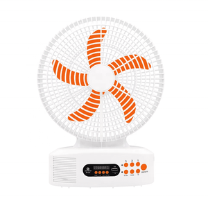 Ventilador de panel solar de 12 pulgadas para acampar, <span class=keywords><strong>cargador</strong></span> portátil, ventilador de batería, ventilador recargable solar eléctrico USB con luz - Product Image 3