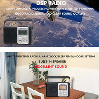 Jam Alarm Radio Digital Saku AM FM 2 Band Layar LCD IC Berkualitas Bagus Laris Manis