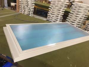 T8 hiện đại <span class=keywords><strong>2x4</strong></span> led RECESS Bảng điều chỉnh ánh sáng với lăng kính khuếch tán lưới Bảng điều khiển cho văn phòng sắt cơ thể - Product Image 4