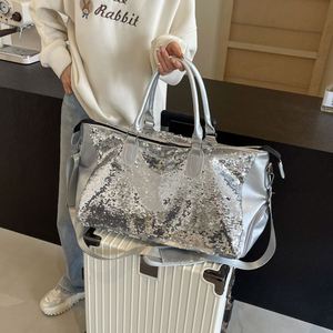Bolsa de Viaje de Piel Sintética de Moda, Impermeable, de Gran Capacidad, Bolsa de Gimnasio, Bolsa de Viaje Portátil para Mujer - Product Image 3