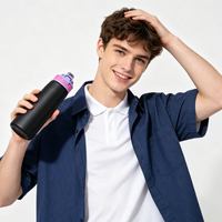 Nouvelle tasse isotherme TritanPP anti-fuite en acier inoxydable parfumé avec paille, compatible lave-vaisselle, pour bureau, maison et camping