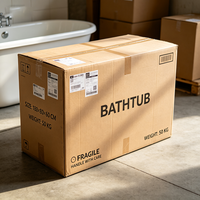 Boîte d'expédition pour baignoire robuste 50 kg, boîtes d'emballage en carton ondulé à double paroi imprimées sur mesure pour palettes