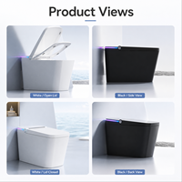 Toilette intelligente automatique en céramique moderne avec chasse d'eau automatique et siège chauffant pour salle de bain résidentielle