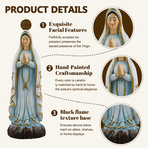 Estatua de la Virgen María de Resina Personalizada, Figura Religiosa Católica, Adorno de Escritorio, Decoración <span class=keywords><strong>para</strong></span> el Hogar, Iglesia o Sala de Oración - Product Image 3