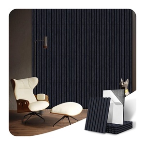 Panneaux insonorisants pour décoration murale intérieure 12 "X 15.8" Dark Drey Panneau acoustique autocollant à double couche en PET pour bureau - Product Image 1
