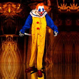 Grande figurine animatronique d'Halloween, fantôme debout transfrontalier, clown électrique effrayant pour maison hantée - Product Image 2