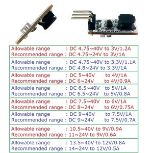 Mini DC 5-40V a 3,3 V 4V 5V <span class=keywords><strong>12V</strong></span> Convertidor de DC-DC Módulo regulador de voltaje reductor Reemplazo AMS1117 <span class=keywords><strong>7805</strong></span> lm2596 DD4012SA - Product Image 6